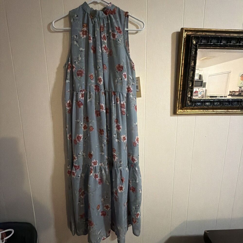 LIVE TO BE SPOILED LA MAMBA Dress Women's Size Medium Sleeveless floral midi